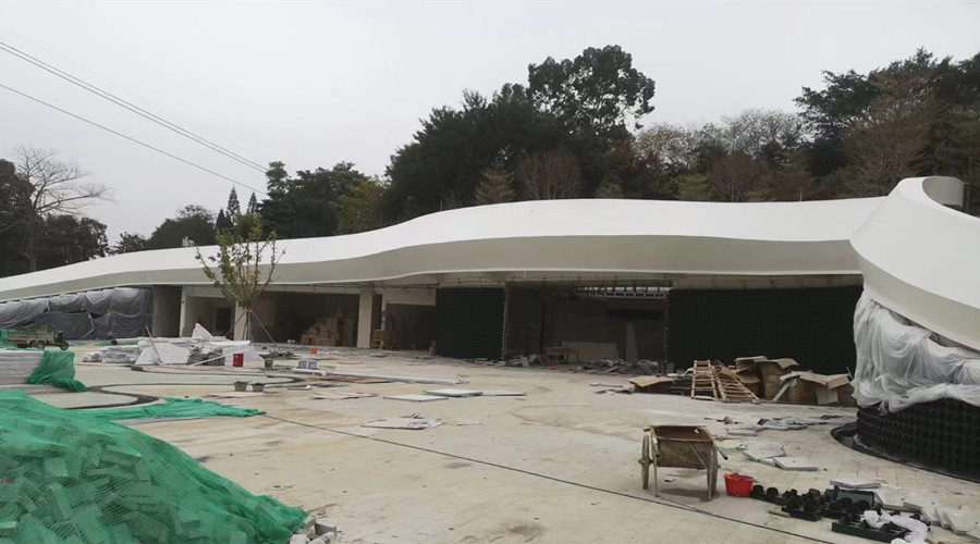 GRC直塑景觀(guān)工程,廣州白云山花園售票廳堅(jiān)持只用飾紀(jì)上品