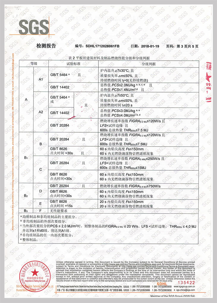 火山巖墻板防火檢測(cè)